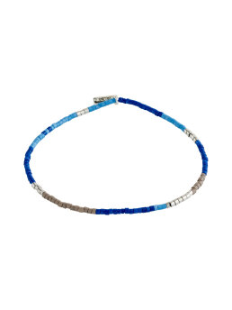 PILGRIM - ALISON armbånd blå, sølvbelagt