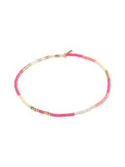 PILGRIM - ALISON armbånd pink, guldbelag
