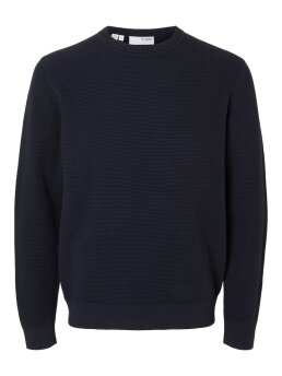 SELECTED - SLHROSS LS KNIT STRUCTURE CREW