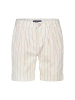 RED BUTTON - Cleo short cotton linen stripe