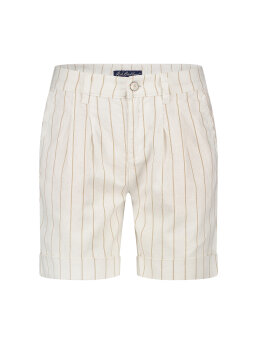 RED BUTTON - Cleo short cotton linen stripe