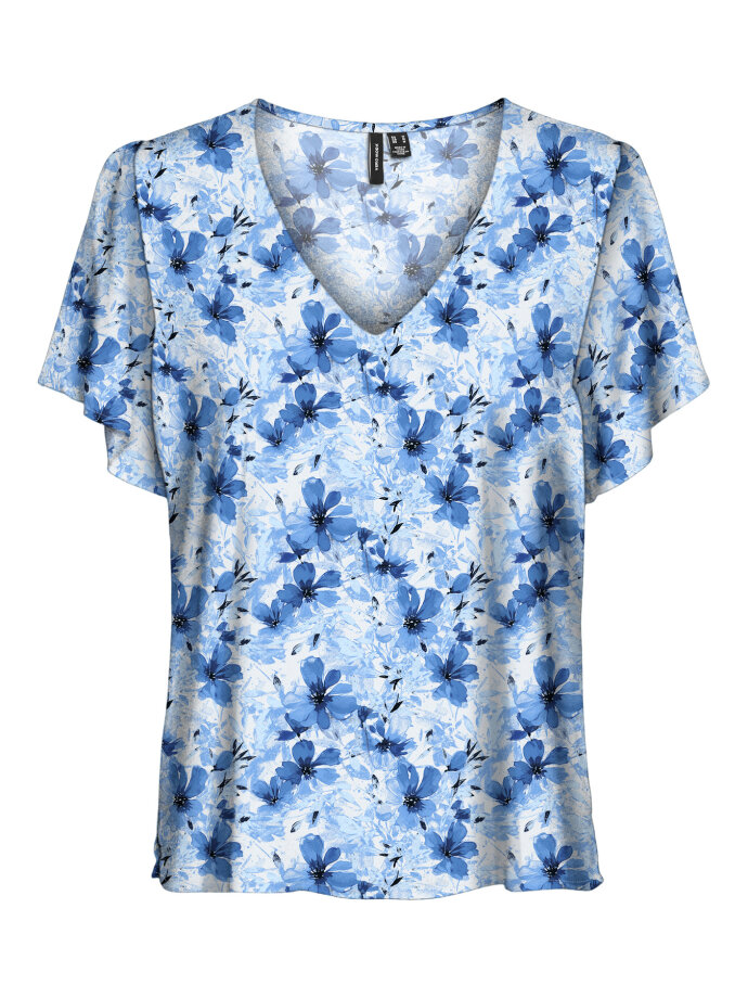 VERO MODA - VMEASY JOY V-NECK SS BLOUSE