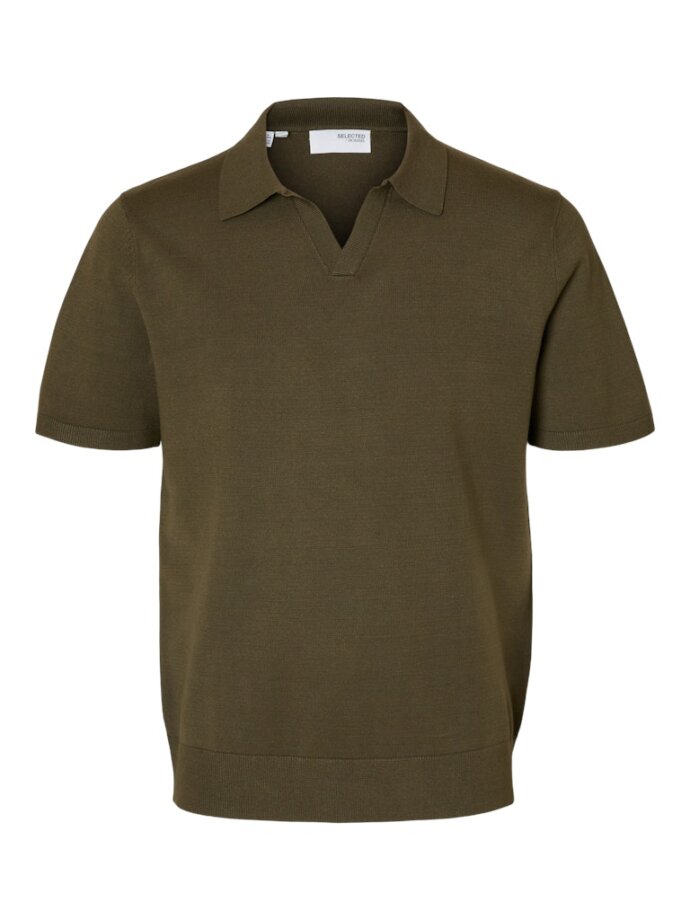 SELECTED - SLHTELLER SS KNIT POLO NOOS
