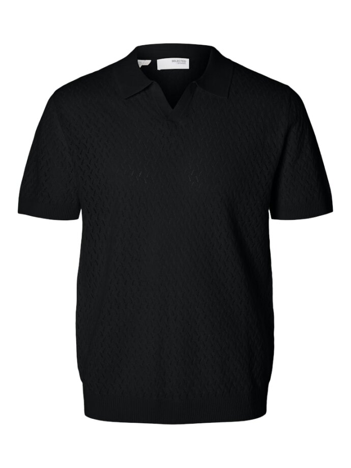 SELECTED - SLHTELLER SS KNIT POLO NOOSSLH