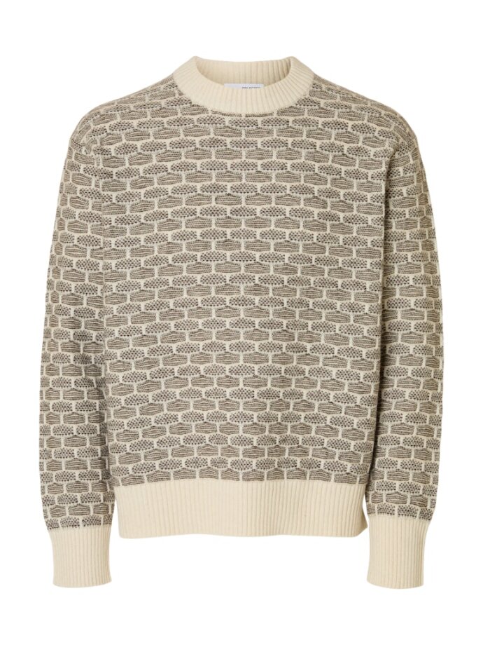 SELECTED - SLHKEITH LS KNIT RELAXED CREW