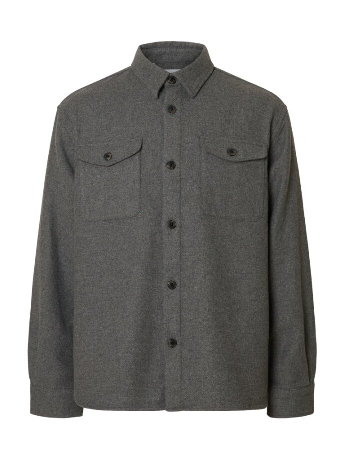 SELECTED - SLHRLXPABLO WOOL BLEND OVERSHI