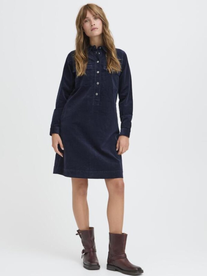 PULZ - PZSALLY LS Placket Dress