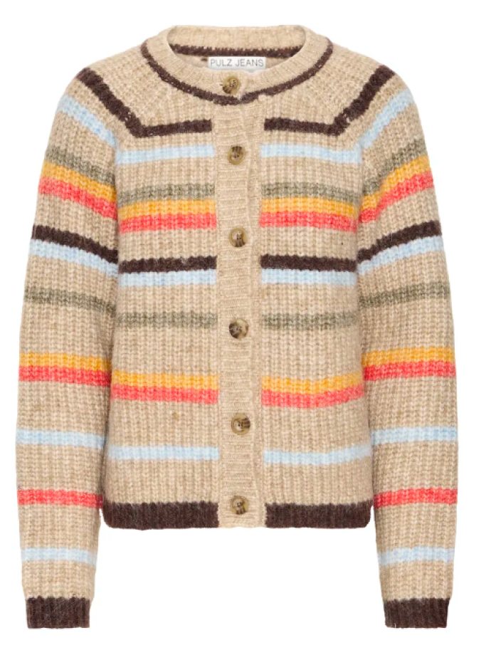 PULZ - PZABENA STRIPED CARDIGAN PULZ - PZABENA STRIPED CARDIGAN