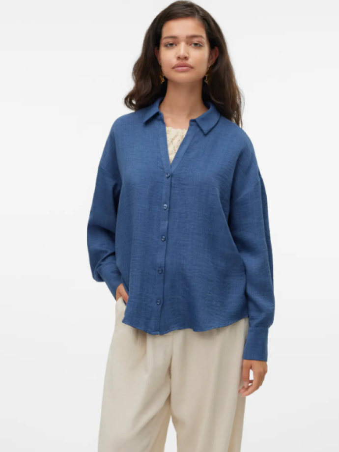 VERO MODA - VM VMMELANEY QUEENY LS SHIRT W