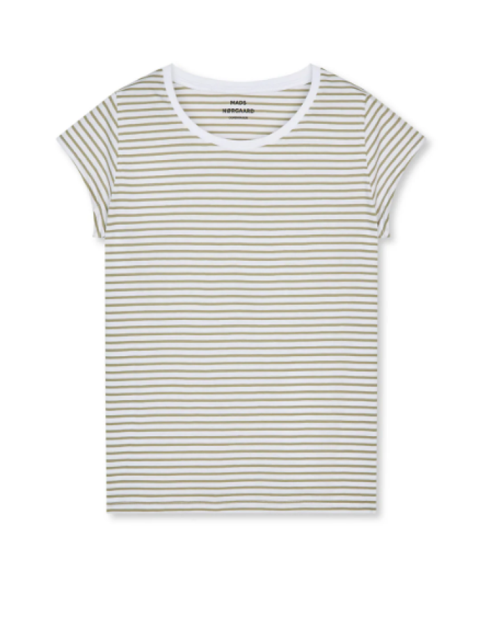 Mads Nørgaard - Fine Jersey Teasy Tee Stripe Mads Nørgaard - Fine Jersey Teasy Tee Stripe