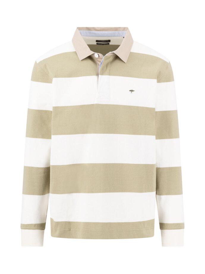 FYNCH-HATTON - Rugby Polo Stripe Offwhite FYNCH-HATTON - Rugby Polo Stripe Offwhite