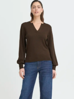 PULZ - PZSARA LS FLOUNCE PULLOVER 50 PULZ - PZSARA LS FLOUNCE PULLOVER 50
