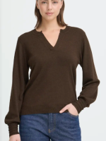PULZ - PZSARA LS FLOUNCE PULLOVER 50 PULZ - PZSARA LS FLOUNCE PULLOVER 50