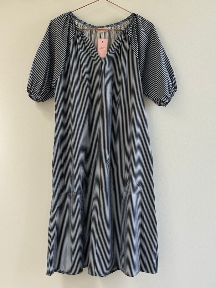 THREE M - Dress in stripes with pockets