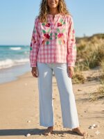 QNUZ - Boheme Checkered shirt w embro QNUZ - Boheme Checkered shirt w embro