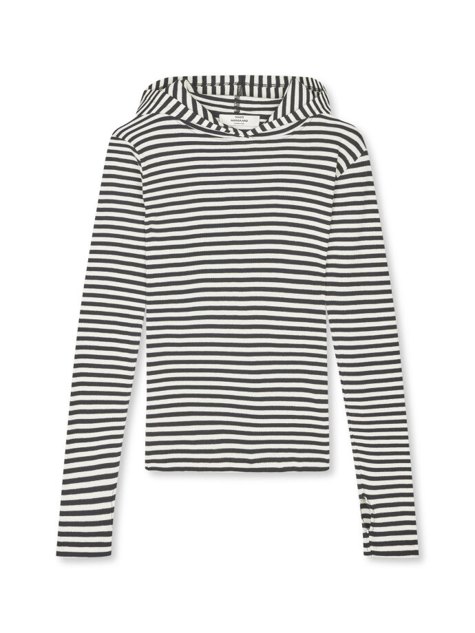 Mads Nørgaard - 2x2 COTTON STRIPE TUTTI HOOD Mads Nørgaard - 2x2 COTTON STRIPE TUTTI HOOD