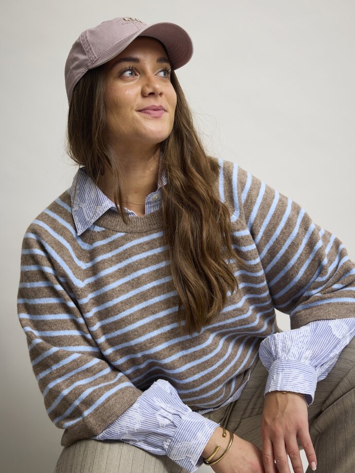 KOPENHAKEN Dame - Carla Knit stripe T-shirt KOPENHAKEN Dame - Carla Knit stripe T-shirt