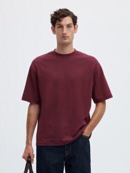 SELECTED - SLHLOOSEOSCAR SS O-NECK TEE
