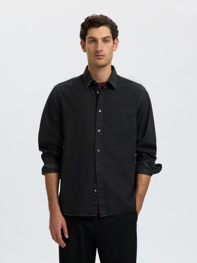 SELECTED - SLMCLAUS-CARLO REG DENIM LS SH