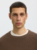 SELECTED -  SLMBRAUN KNIT RLX RIB CREW NECK NOOS