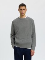 SELECTED - SLMBRAUN KNIT RLX RIB CREW NECK SELECTED - SLMBRAUN KNIT RLX RIB CREW NECK