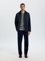 SELECTED - SLMBRAUN KNIT RLX RIB CREW NECK SELECTED - SLMBRAUN KNIT RLX RIB CREW NECK