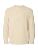 SELECTED - SLMBRAUN KNIT RLX RIB CREW NECK SELECTED - SLMBRAUN KNIT RLX RIB CREW NECK