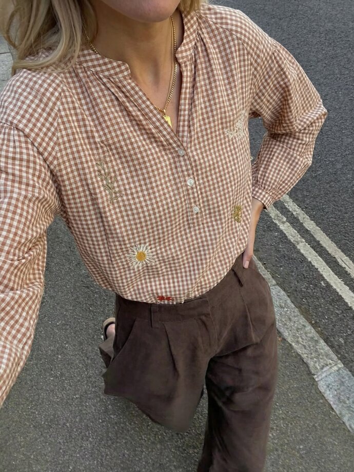 QNUZ - Checkered Shirt w embrodery QNUZ - Checkered Shirt w embrodery