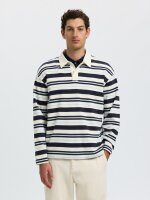 SELECTED - SLMRELAXJACK STRIPE LS POLO