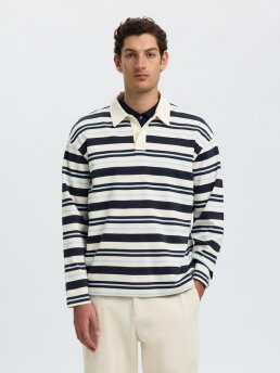 SELECTED - SLMRELAXJACK STRIPE LS POLO