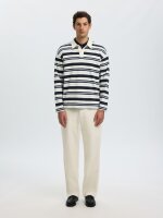 SELECTED - SLMRELAXJACK STRIPE LS POLO