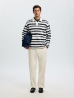 SELECTED - SLMRELAXJACK STRIPE LS POLO