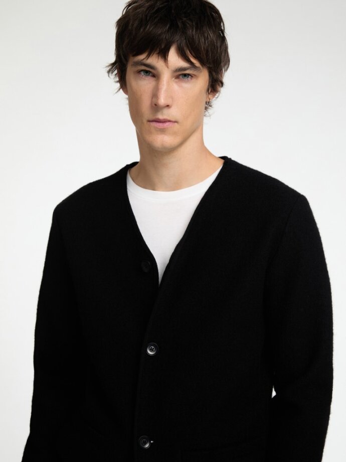 SELECTED - SLMJIN BOILED WOOL CARDIGAN