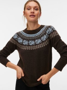 VERO MODA - VMSIMONE LS NORDIC PULLOVER GA