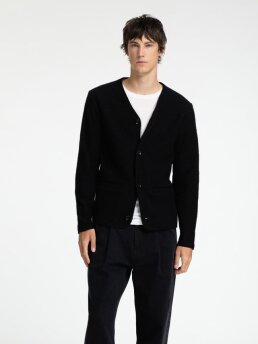 SELECTED - SLMJIN BOILED WOOL CARDIGAN