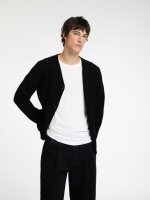 SELECTED - SLMJIN BOILED WOOL CARDIGAN SELECTED - SLMJIN BOILED WOOL CARDIGAN
