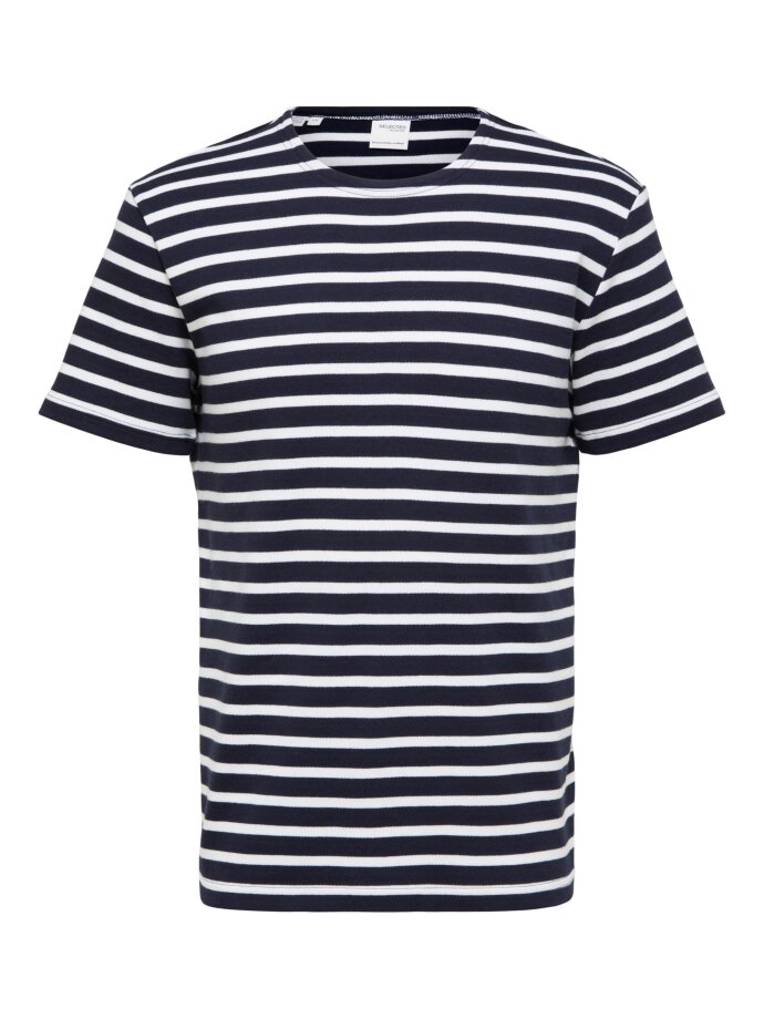 SELECTED - SLHBRIAC STRIPE SS O-NECK TEE