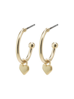 PILGRIM - SOPHIA hjerte huggie hoops gul