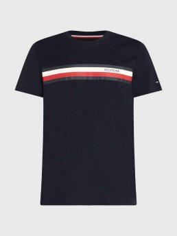 TOMMY HILFIGER - RWB MONOTYPE CHEST Stripe tee