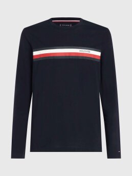 TOMMY HILFIGER - RWB MONOTYPE CHEST Stripe tee