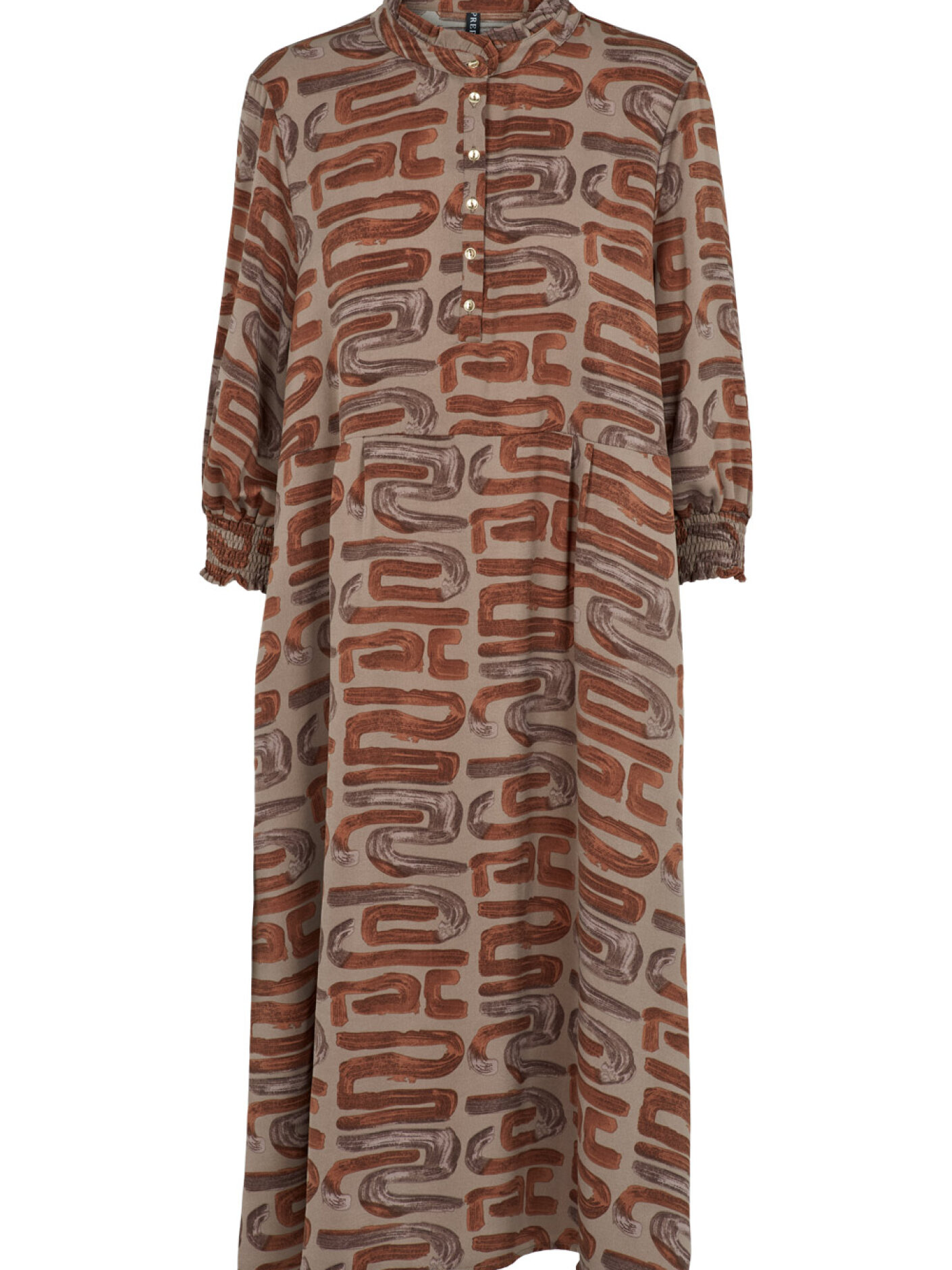 Frederikke Dress 3 4 Blue Brown Kjole Fra Prepair