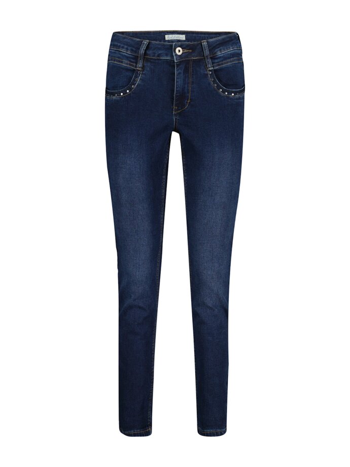 RED BUTTON - Sissy dark blue & rivets