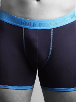 Swole Panda - Navy Bamboo Boxers Blue