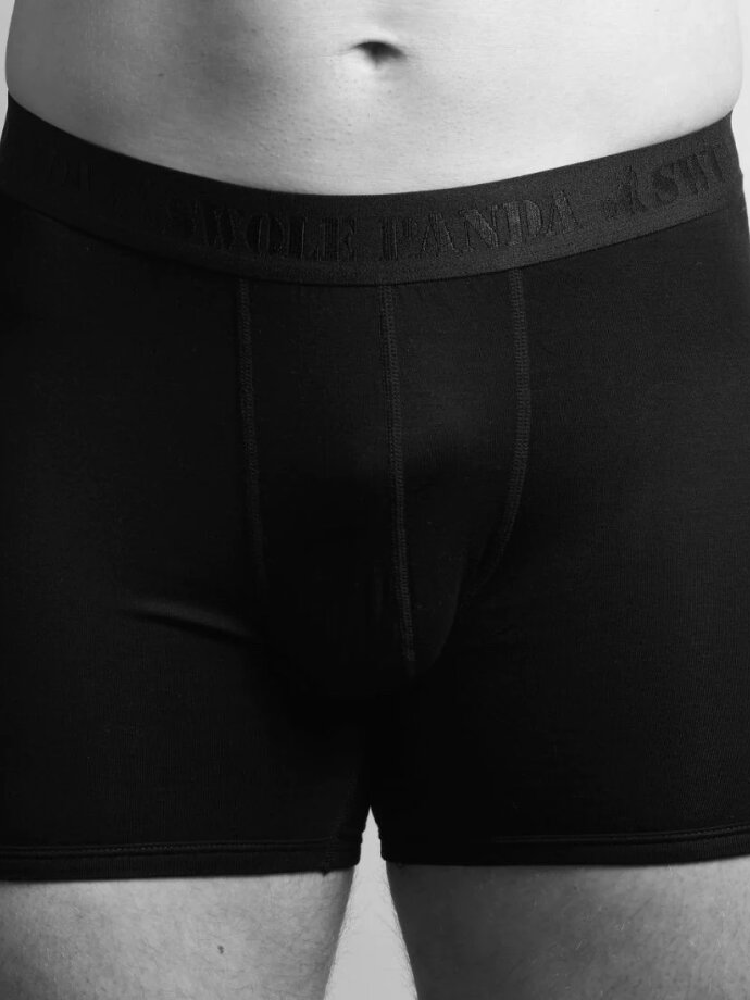 Swole Panda - Black Bamboo Boxers Black