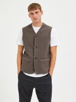 SELECTED - SLHJIN BOILED WOOL VEST EX