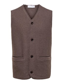 SELECTED - SLHJIN BOILED WOOL VEST EX