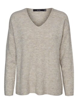 VERO MODA - VMCREWLEFILE LS V-NECK BLOUSE