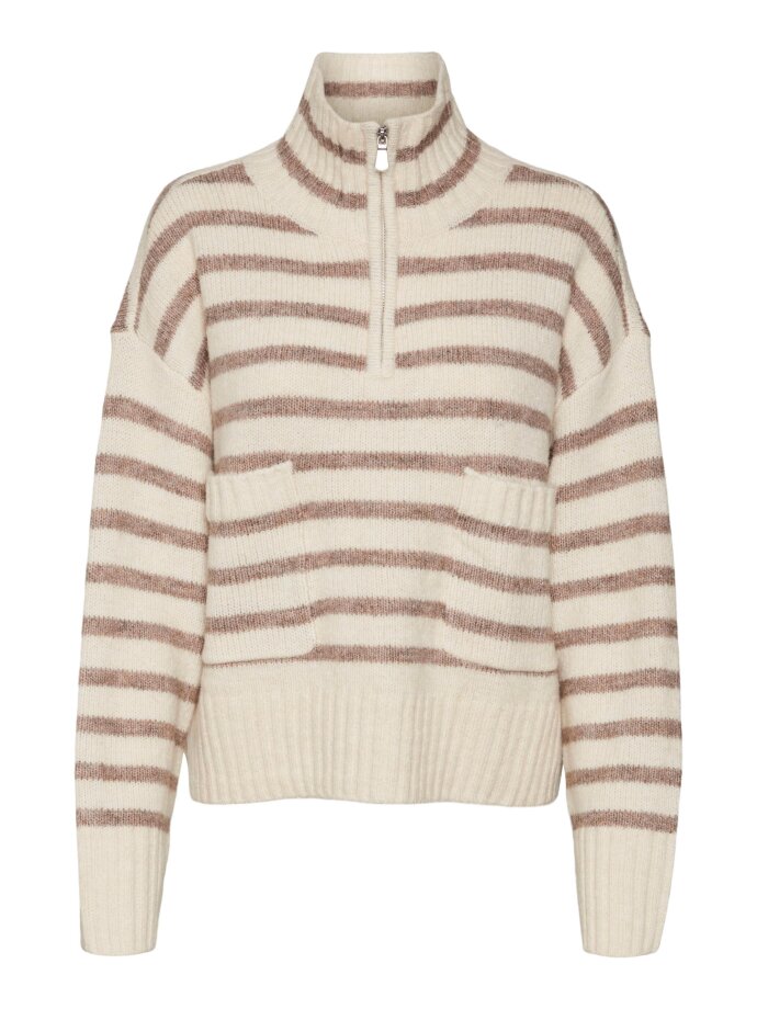 VERO MODA - VMCARRY LS HIGHNECK ZIP PULLOV